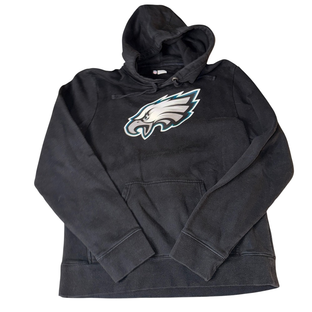 Philadelphia Eagles NFL‎ Team Apparel Black Hoodie Pullover Men's Medium